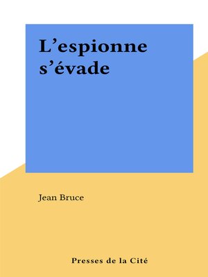 cover image of L'espionne s'évade